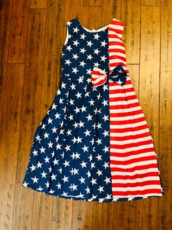 American Flag Patriotic Sleeveless Dress