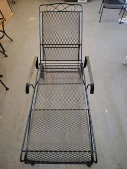 Wrought iron patio lounger