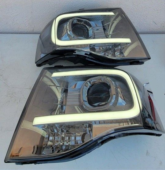 07-14 Ford Expedition LED DRL Projector Headlights Luces Calaveras Micas Faros Focos Faroles