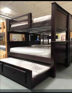 Bunk Beds / Literas Twin Twin Twin Madera 100% Pinewood