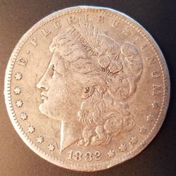 1882-S US Morgan Silver  Dollar