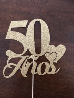 Anniversary cake topper