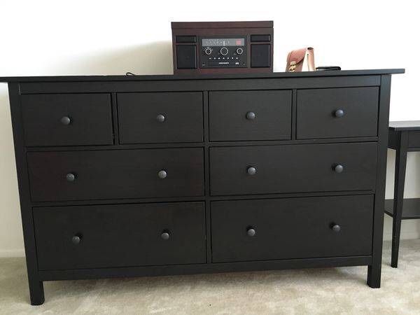 Hemnes 8 Drawer Dresser Black Super Clean Tall Boy Espresso