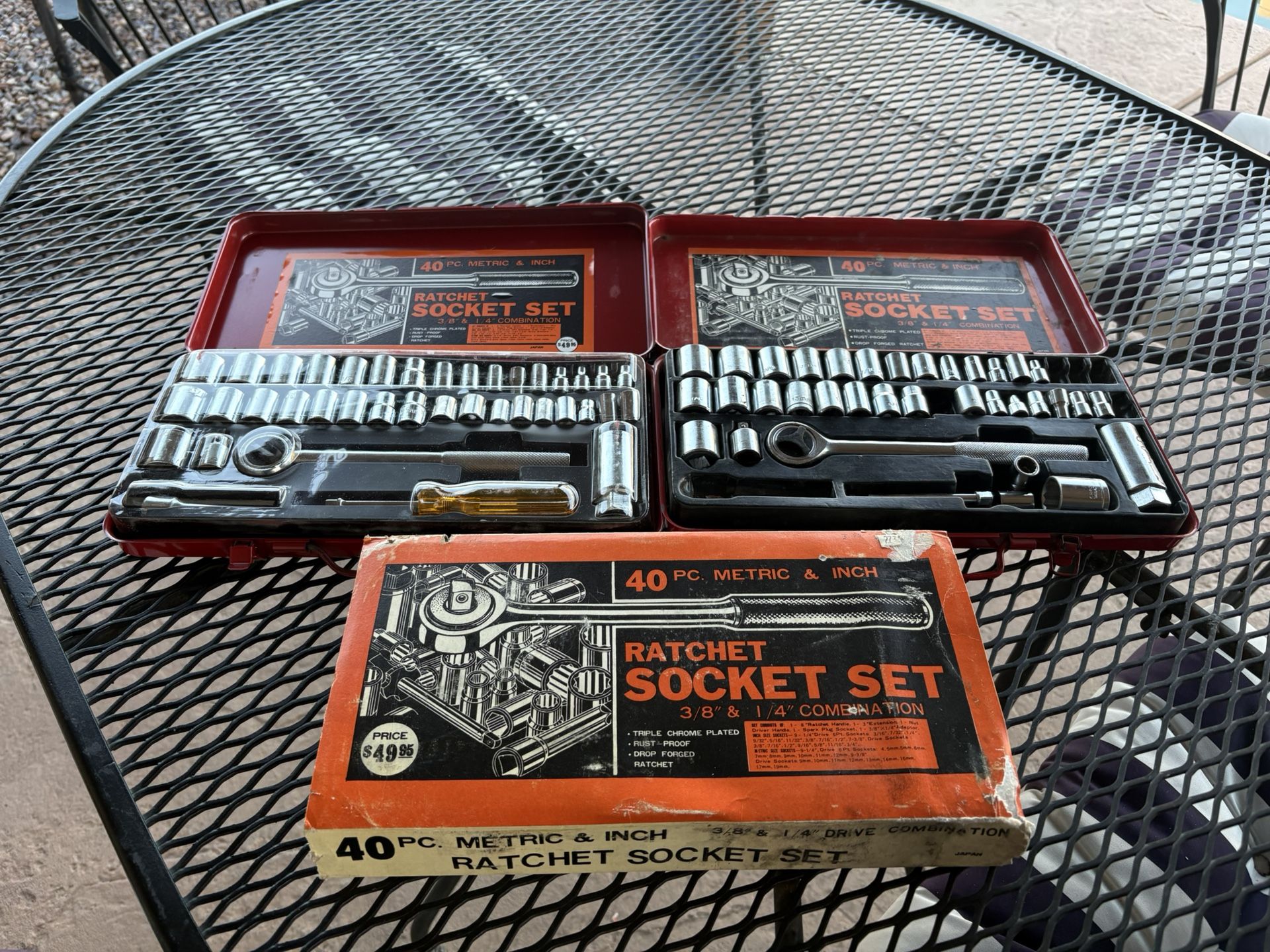 Two Vintage Socket Sets For $20