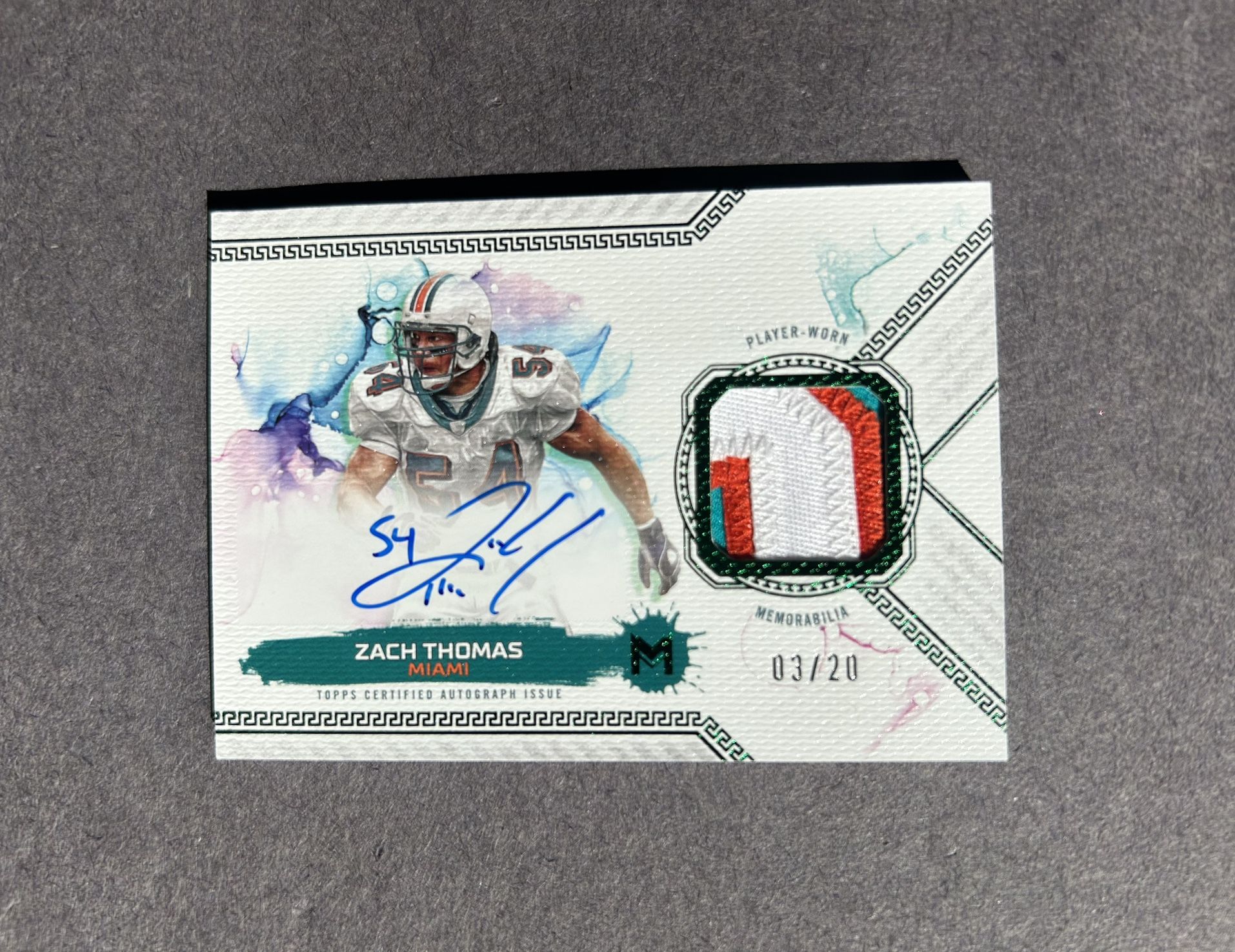 2024 Topps Game Used/ Player Worn Zach Thomas signed. Negotiable 
