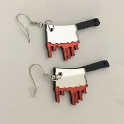 Bloody Clever Knife Hanging Earrings