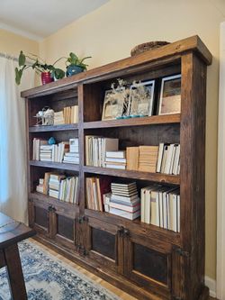 Solid Wood Hacienda-Style Bookcase