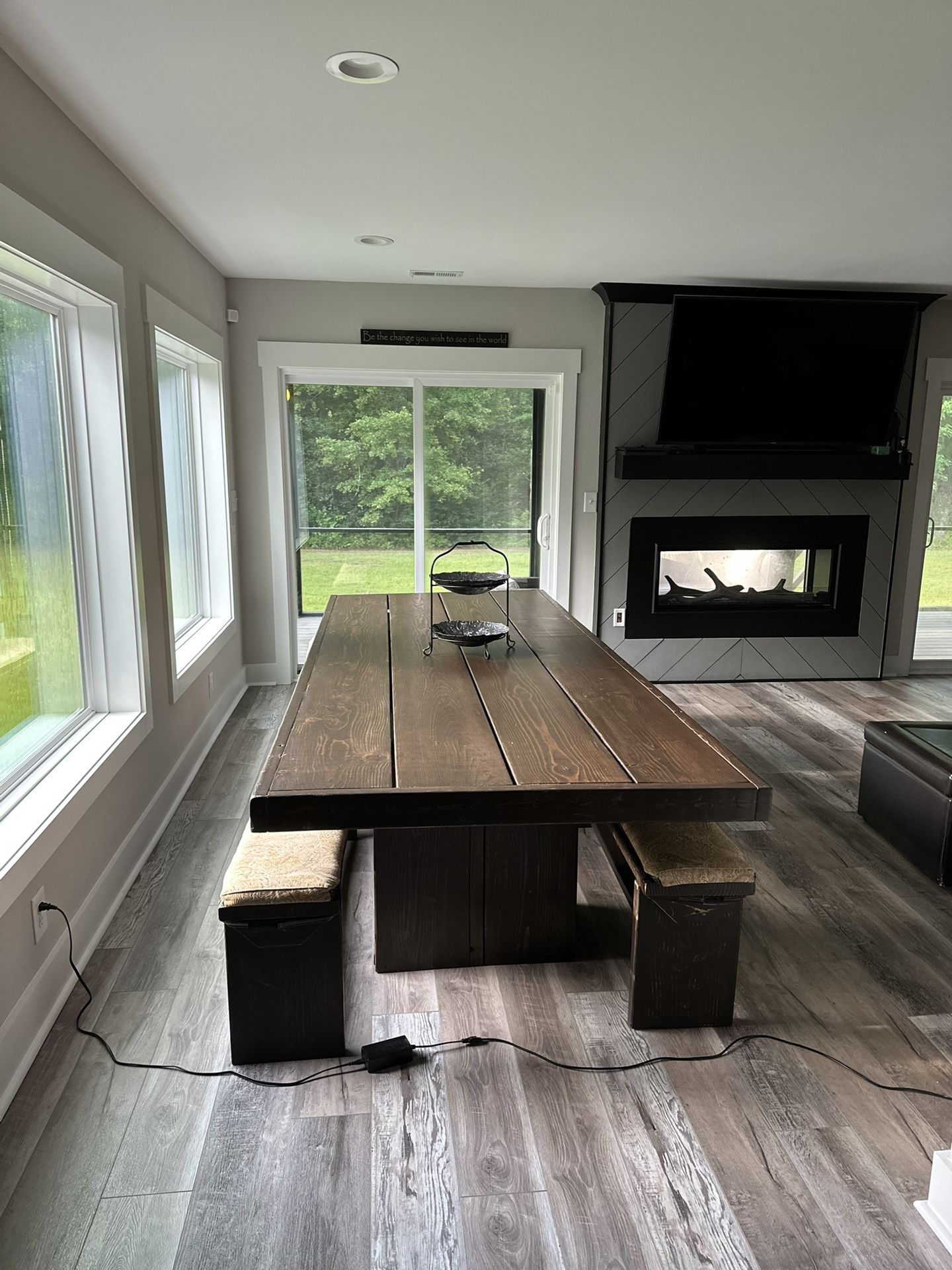 Farmhouse Table With Benches 