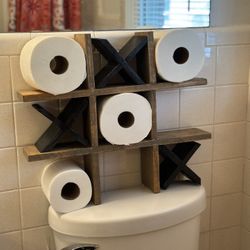 Hand Crafted Tic Tac Toe Tissue Holder