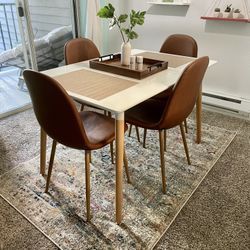 Used white dining table sale