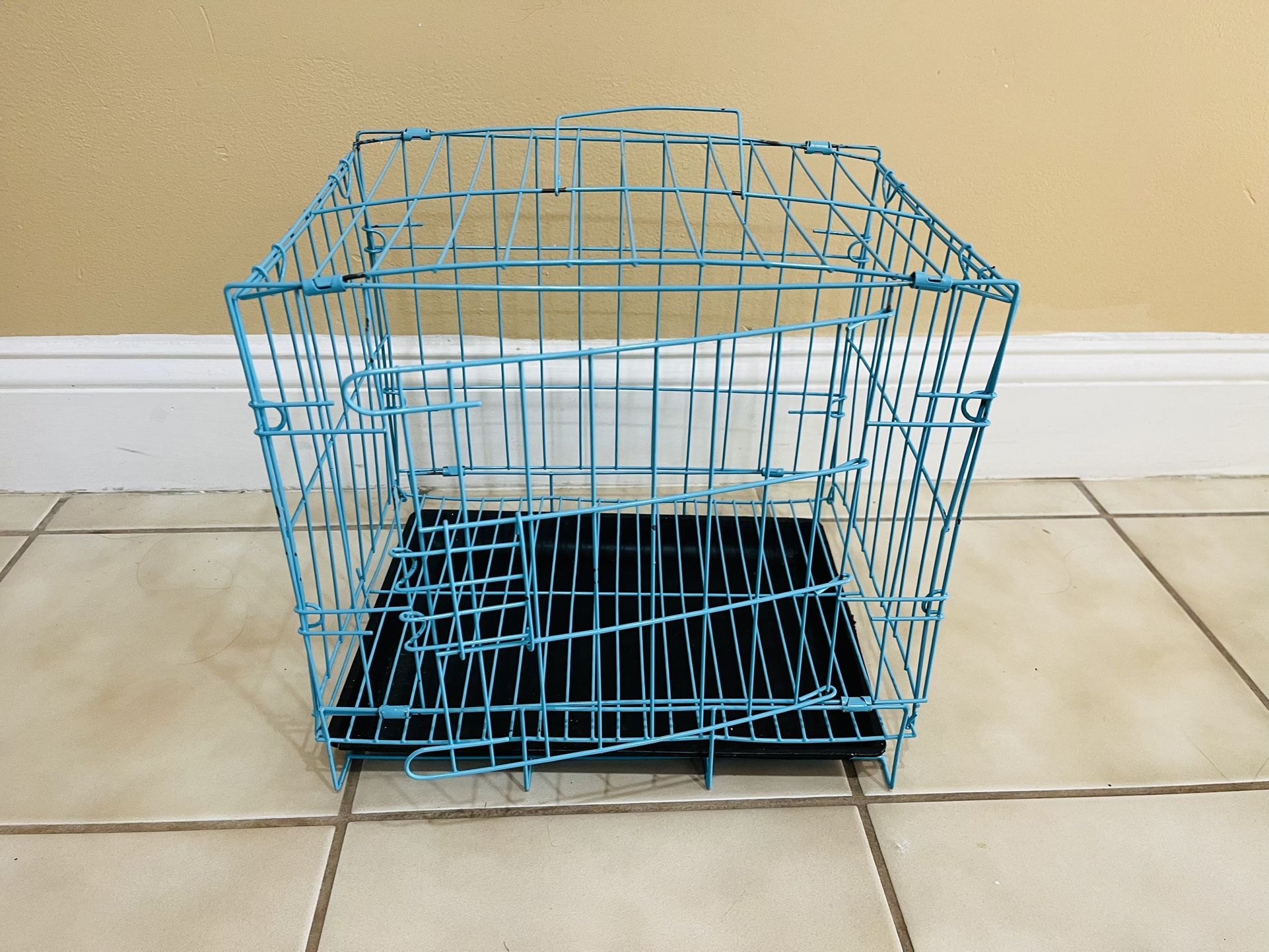Small Puppy Blue Cage