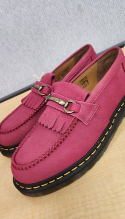 Women’s Size 10 - Men’s Size 9 Dr Martens Adrian Snaffle Fuchsia Pink Nubuck Leather Loafers