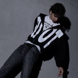 Men’s Small Black & White Uvsailles Roit Full Zip Up Hoodie