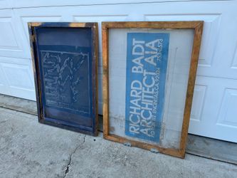 FREE !! 2 -27” x 39” Silk Screens