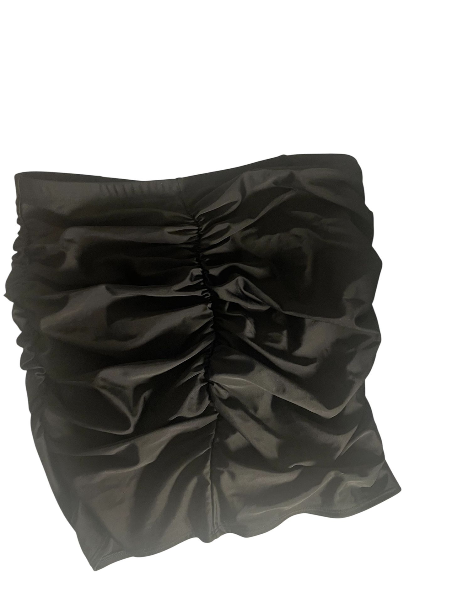 Torrid Swim Skirt Brief Bathing Suit Bottoms Black Ruched High Rise Short Plus