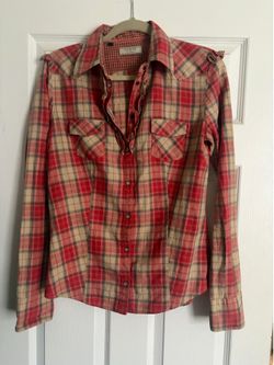 Guess top flannel long sleeve shirt