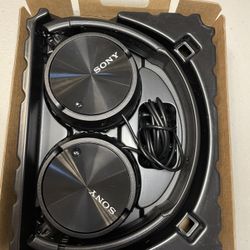 W MDRZX110NC Noise Cancelling Headphones, Black, Medium