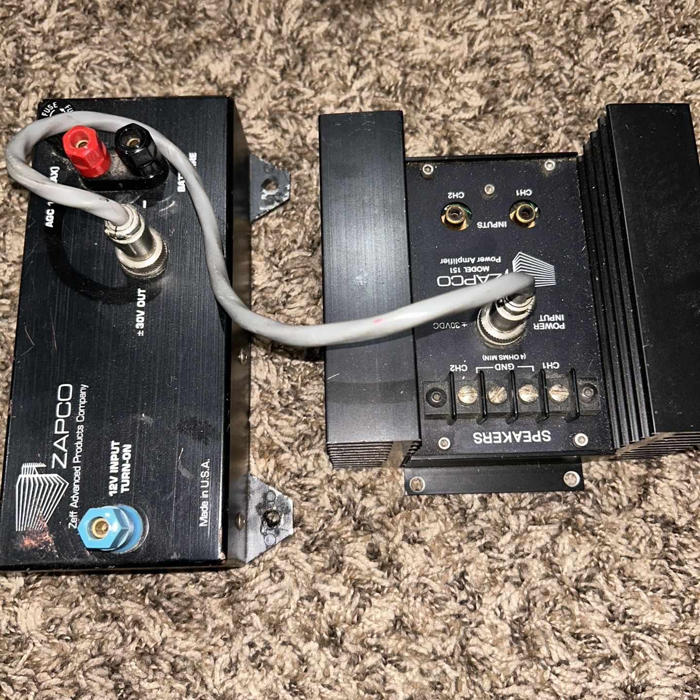 Zapco 2 Piece 150 Watt Amp With Axi Crossover for Sale in Valley