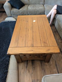 Wooden coffee table