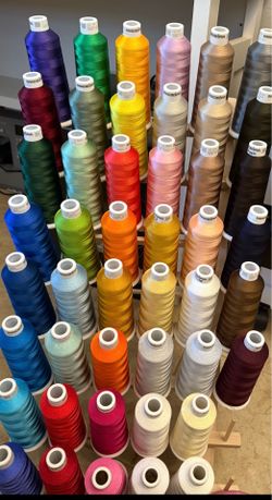 Large Lot of Colorful Embroidery Thread Spools – Beautiful Variety!