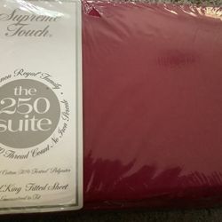 CAL-KING FITTED SHEET SUPREME TOUCH NEW MADE IN USA VINTAGE
