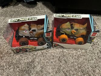 2 New Remote Control Dino Mini Cars