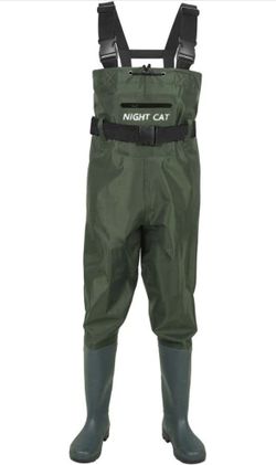 Night Cat Fishing Wader for Men Women Waterproof Hunting Chest Wader with Boots Belt Breathable Lightweight