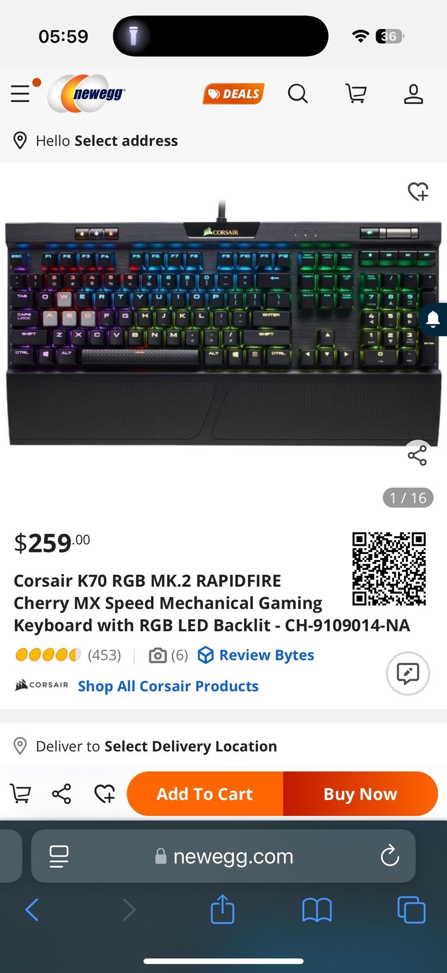 Corsair MK2 Rapidfire Mechanical keyboard - cherry Buttons