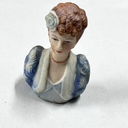 Vintage Victorian Porcelain Thimble Circa 1938 Woman 1980’s