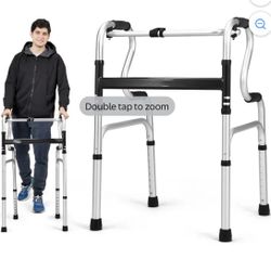 Costway Aluminum Folding Walker ( New )