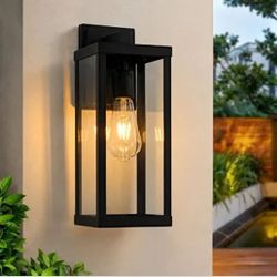 Black Outside Lights for House 15" H Outdoor Wall Sconce Waterproof Large Exterior Light Fixtures for Garage, Doorway, Porch, Patio,1 Pack