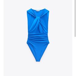 Knotted Neckline Bodysuit