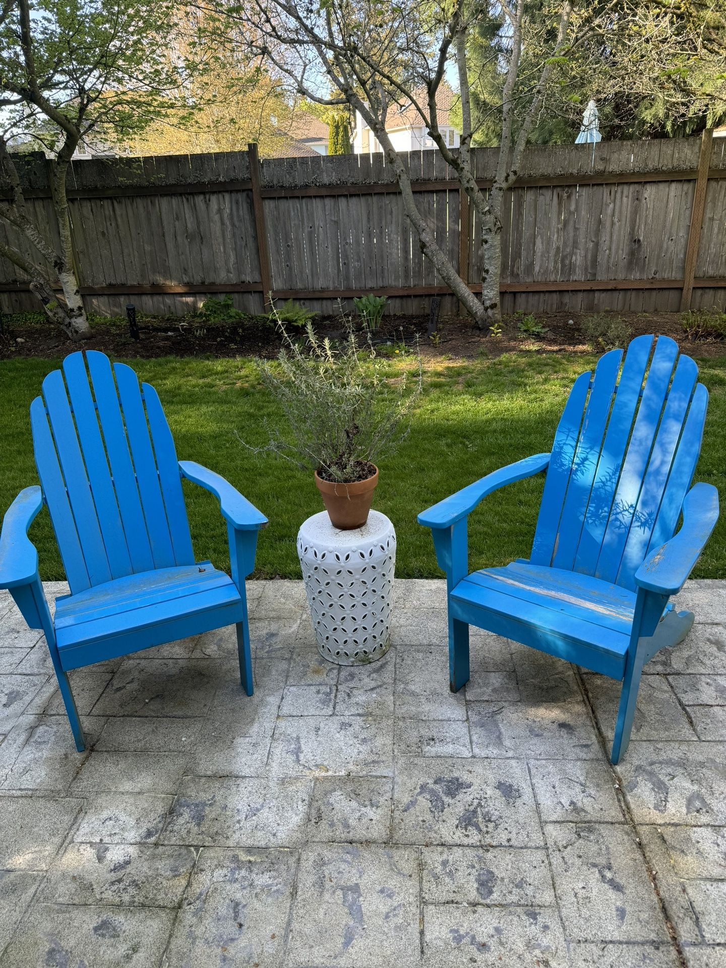 Adirondack Chairs And Table 