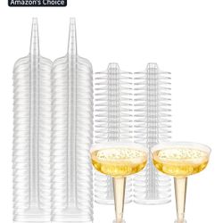 Creations Plastic Champagne Glasses Set (50