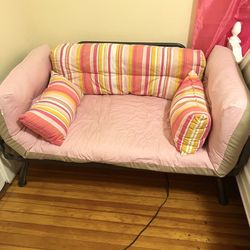Girl’s Decorative Chair With Matching Pink  Pillows