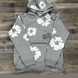Denim Tears Gray Hoodie Size Medium
