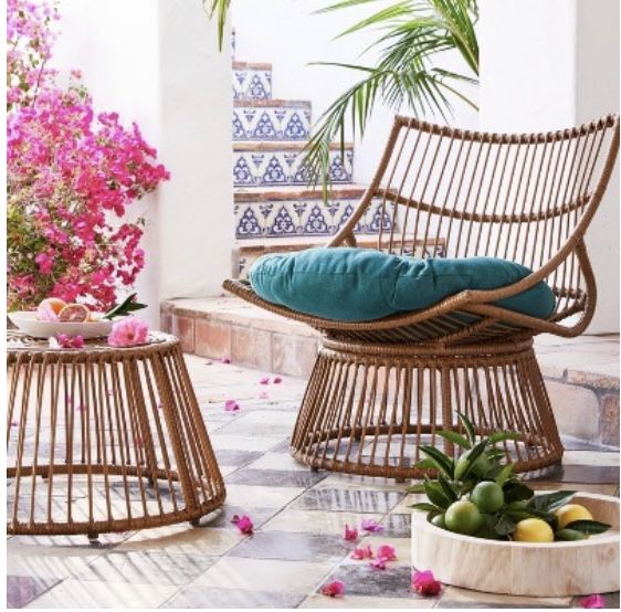 Target Opalhouse Patio Papasan Chair & Ottoman