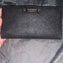 Kate spade Black Glitter Wallet