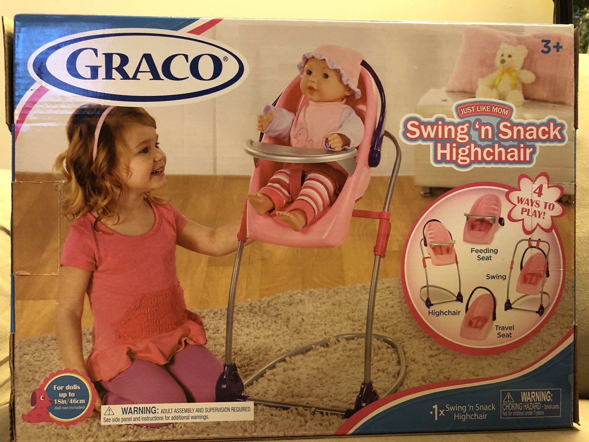 Swing’n Snack Highchair 4-1, plus Doll Stroller