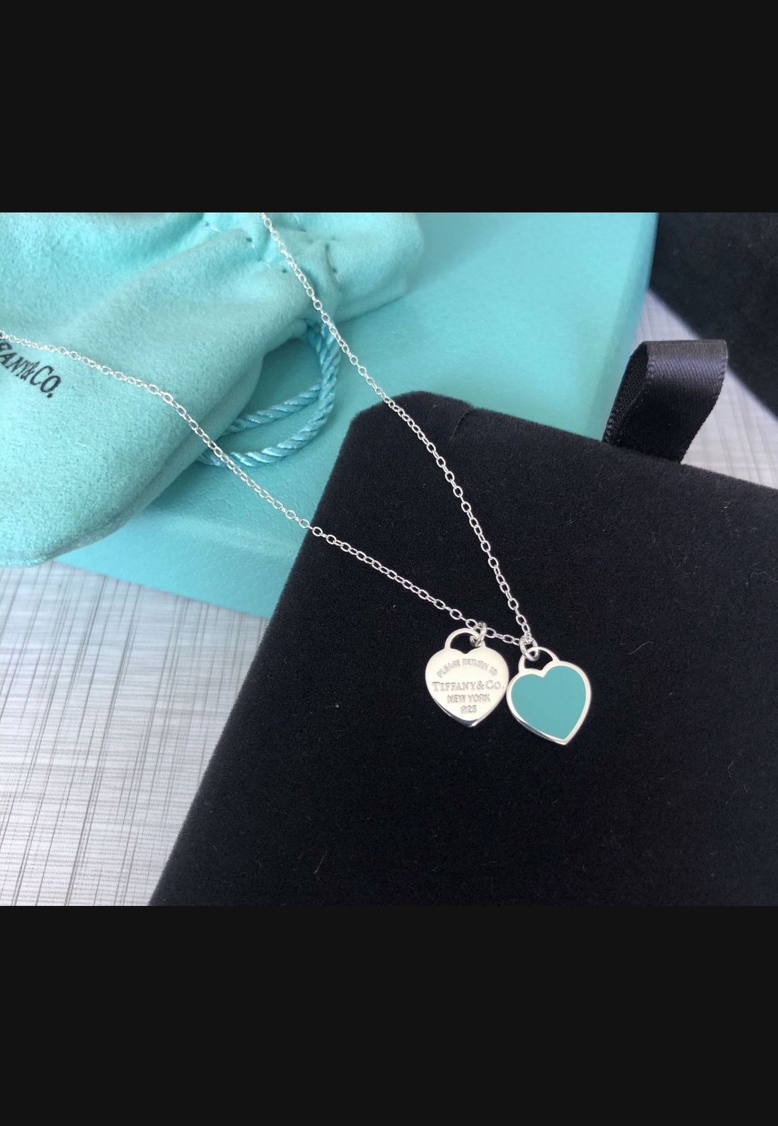 Tiffany & Co Double Heart Necklace 