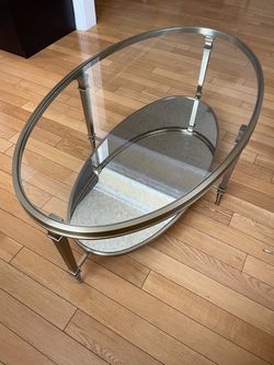 Glass Top/Mirror Coffee Table (open box)