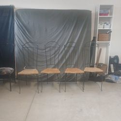 Real Wooden Metal Chairs