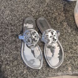 Tory Burch Grey Shining Sandals