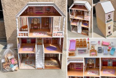 KidKraft Wooden Dollhouse with Furniture
