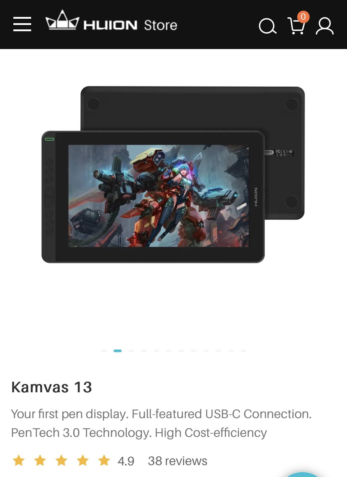Huion Kamvas 13 Creative Pen Display