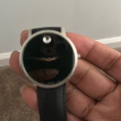 Movado Museum Classic SWISS Quartz Black Dial Leather Strap Men's Watch