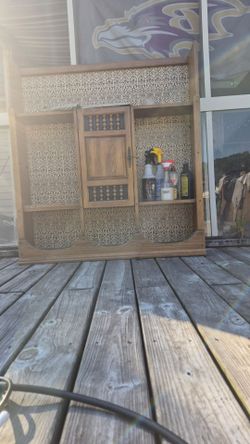 Wooden wall shelf