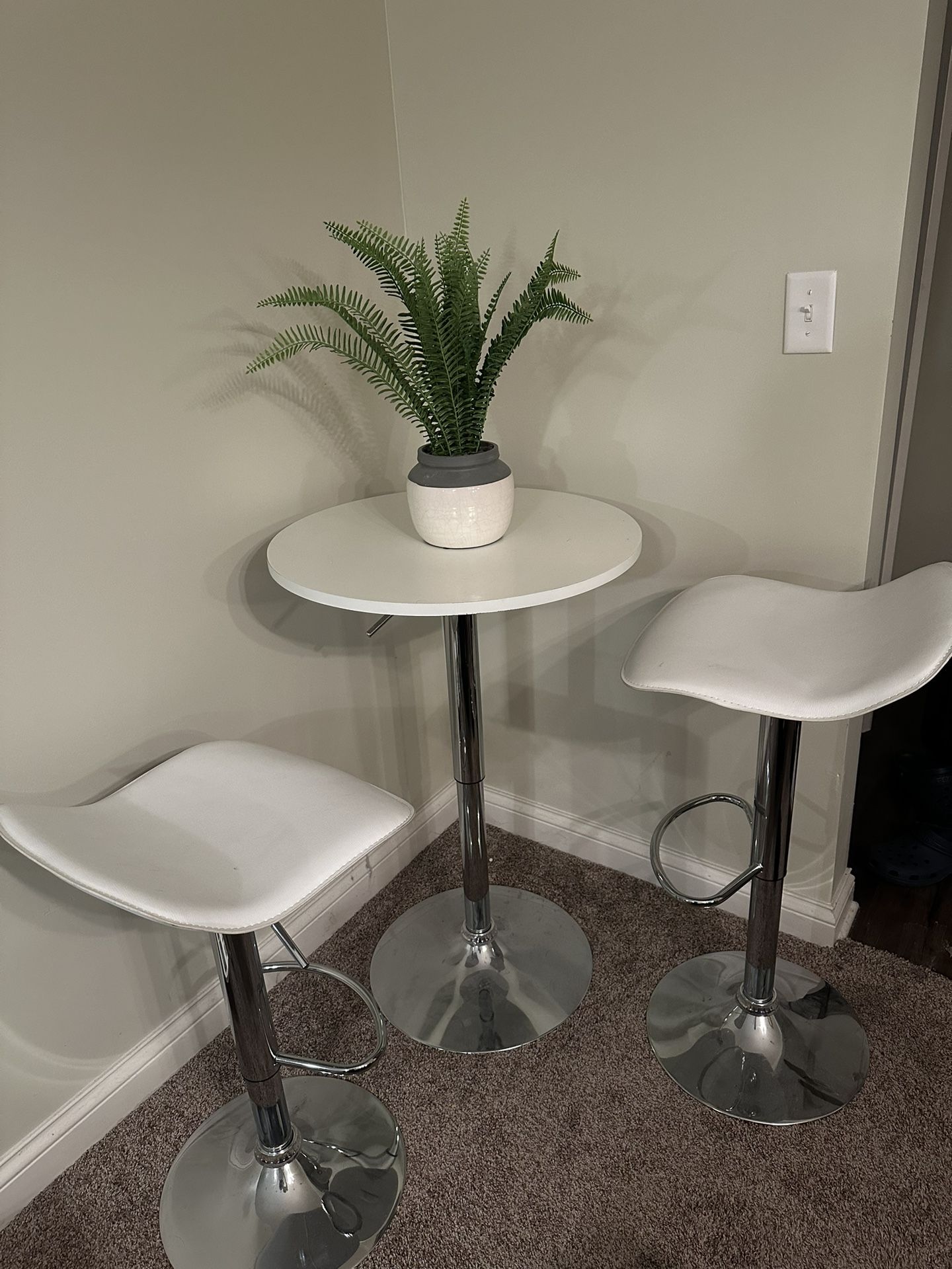Adjustable Barstools and Table