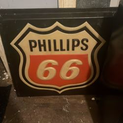 2 Phillips66 Full Size  Gas Signs 