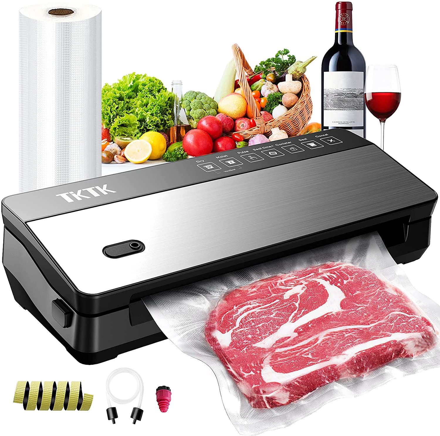 Vacuum Sealer Machine 7 In 1 Food Sealer Powerful Air Sealing System Machine 85 Kpa